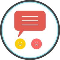 Response Flat Circle Icon vector