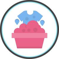 Cleaning Flat Circle Icon vector