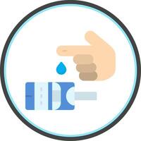 Diabetes Flat Circle Icon vector