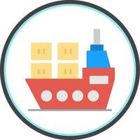 Shipment Flat Circle Icon vector
