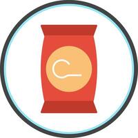 Crisps Flat Circle Icon vector