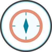 Compass Flat Circle Icon vector