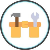 Work Belt Flat Circle Icon vector