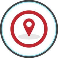 Location Flat Circle Icon vector