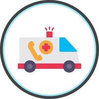 Emergency Flat Circle Icon vector