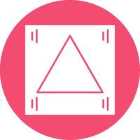 Triangle Glyph Circle Icon vector