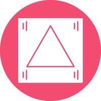 Triangle Glyph Circle Icon vector