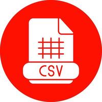 Csv Glyph Circle Icon vector