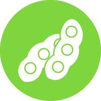 Soybean Glyph Circle Icon vector