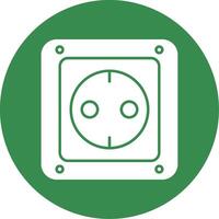 icono de círculo de glifo de socket vector