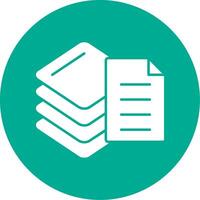Stacks Glyph Circle Icon vector