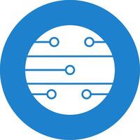 Mars Glyph Circle Icon vector