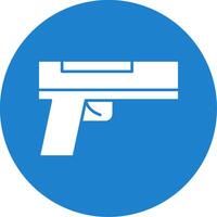 Gun Glyph Circle Icon vector