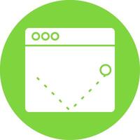 Bounce Rate Glyph Circle Icon vector