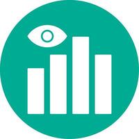 Data Visualization Glyph Circle Icon vector
