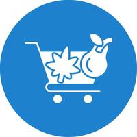 Cart Glyph Circle Icon vector