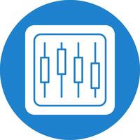 diagrama glifo circulo icono vector