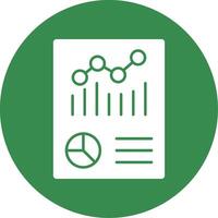 Graphical Report Glyph Circle Icon vector