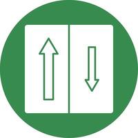 Priority Oncomming Glyph Circle Icon vector