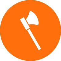 Axe Glyph Circle Icon vector