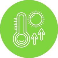 Thermometer Linear Circle Multicolor Design Icon vector