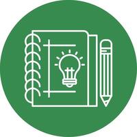Sketchbook Linear Circle Multicolor Design Icon vector