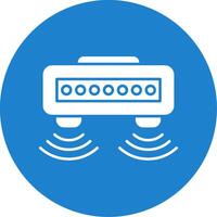 Motion Sensor Glyph Circle Icon vector