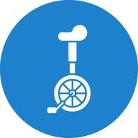 Unicycle Glyph Circle Icon vector