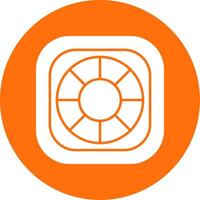 Lifebuoy Glyph Circle Icon vector