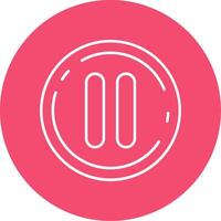 Pause Linear Circle Multicolor Design Icon vector