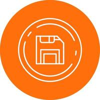 Save Linear Circle Multicolor Design Icon vector