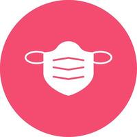 Surgical Mask Glyph Circle Icon vector