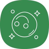 FALSE Linear Circle Multicolor Design Icon vector