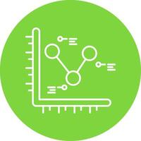 Chart Linear Circle Multicolor Design Icon vector
