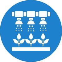 Irrigation System Glyph Circle Icon vector