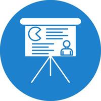 Presentation Glyph Circle Icon vector