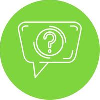 Question Linear Circle Multicolor Design Icon vector