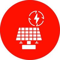 Renewable Energy Glyph Circle Icon vector