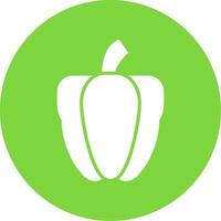 Capsicum Glyph Circle Icon vector