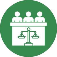 Court Jury Glyph Circle Icon vector