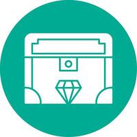 Valuable Glyph Circle Icon vector