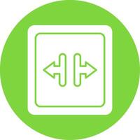 Width Glyph Circle Icon vector