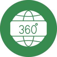 360 View Glyph Circle Icon vector