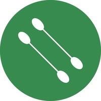 Cotton Swabs Glyph Circle Icon vector