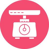 Weighing Scale Glyph Circle Icon vector