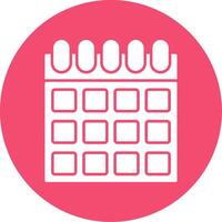 Calendar Glyph Circle Icon vector