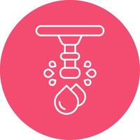 Water Linear Circle Multicolor Design Icon vector