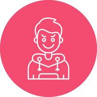 Envy Linear Circle Multicolor Design Icon vector