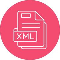 Xml Linear Circle Multicolor Design Icon vector