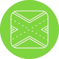 Runway Linear Circle Multicolor Design Icon vector